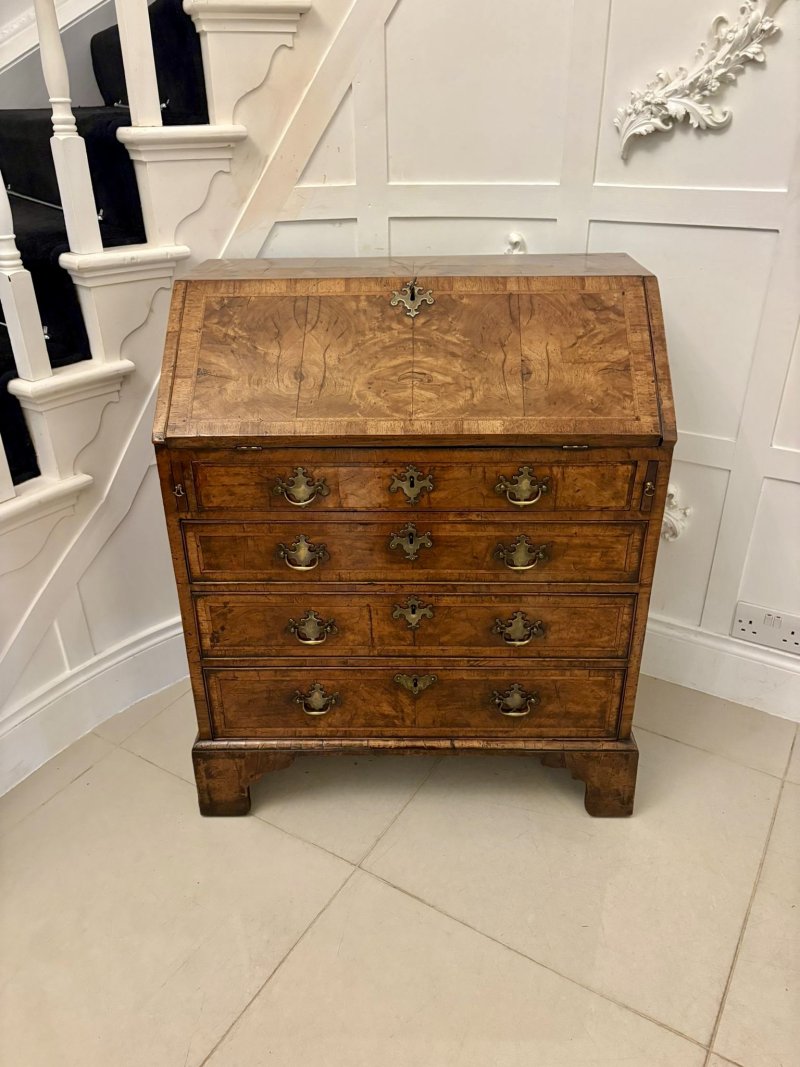 Superb Early 18th Century Quality Antique George I Walnut Bureau
